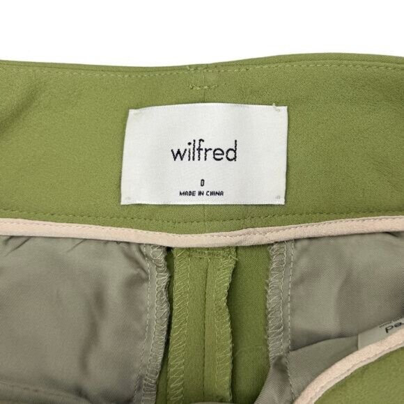 Aritzia Wilfred Tie Front Short In Green Women's Size 0 - Picture 3 of 5